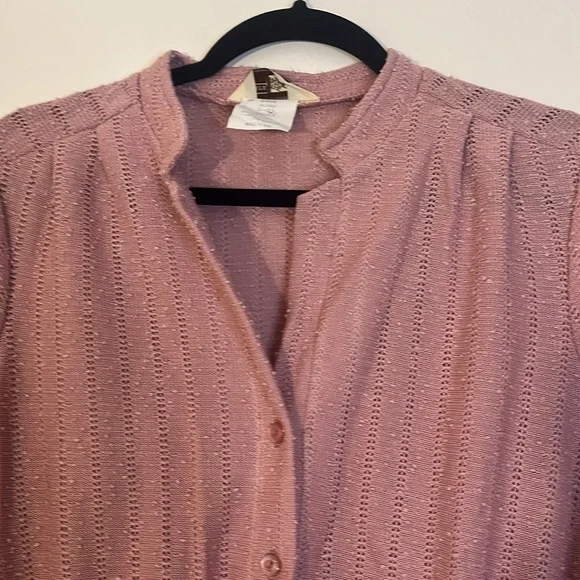 Sears | New VINTAGE pink textured midi dress Women’s size 14 (more like 10) vtg - Picture 2 of 9